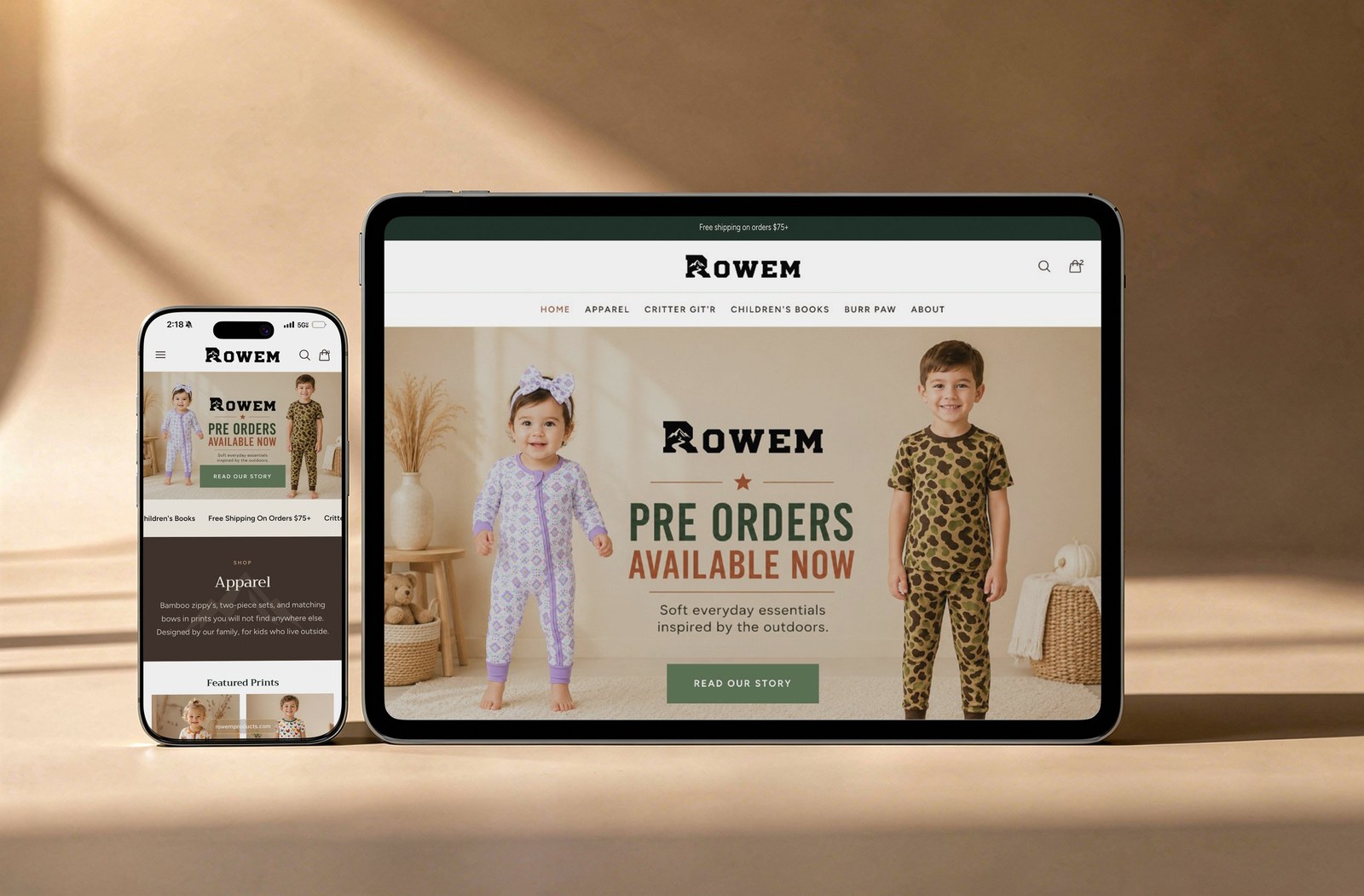 Rowem Products website homepage
