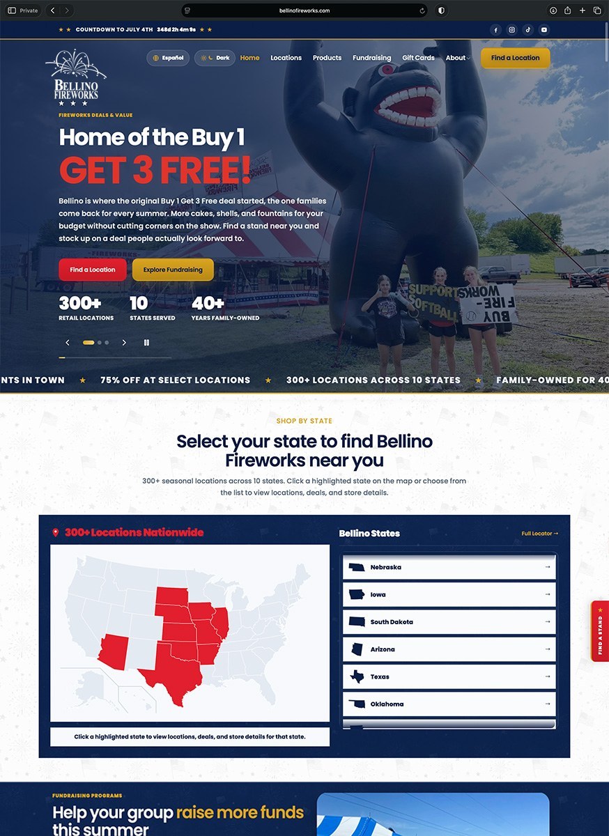 Bellino Fireworks full website
