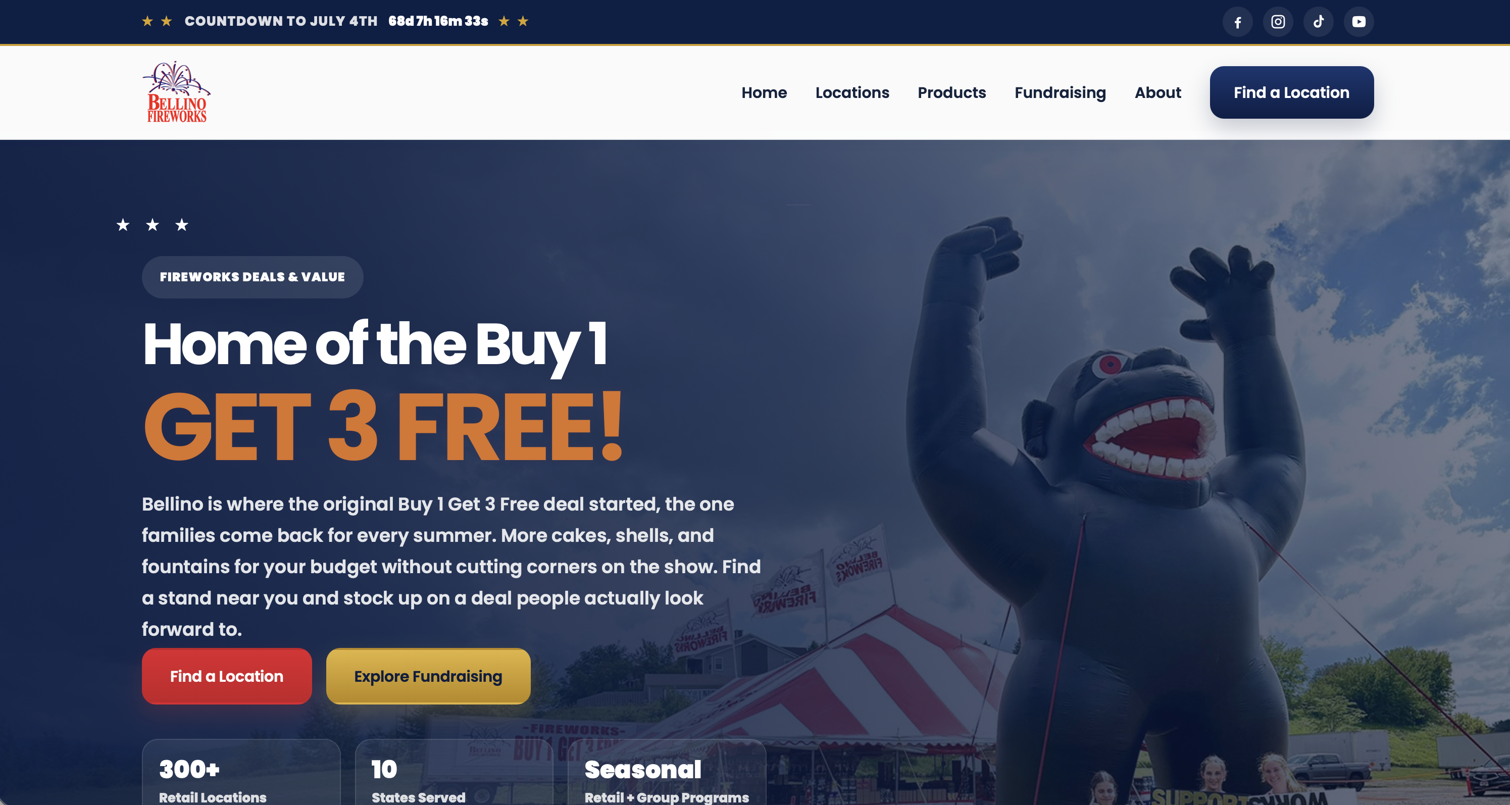 Bellino Fireworks website