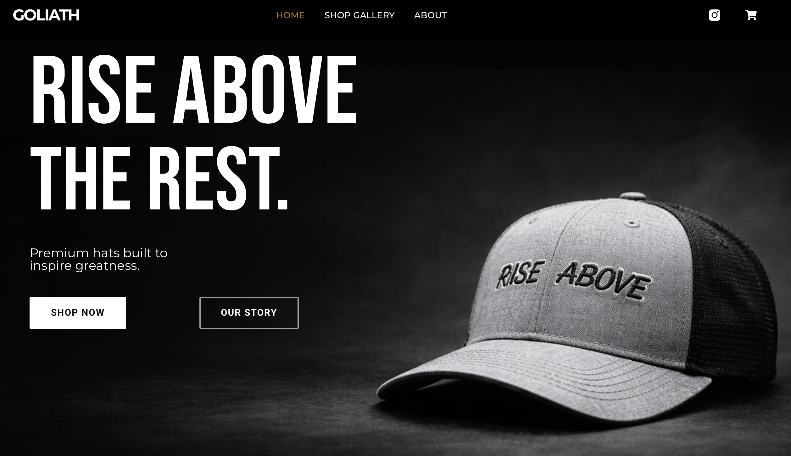 Goliath Hats website