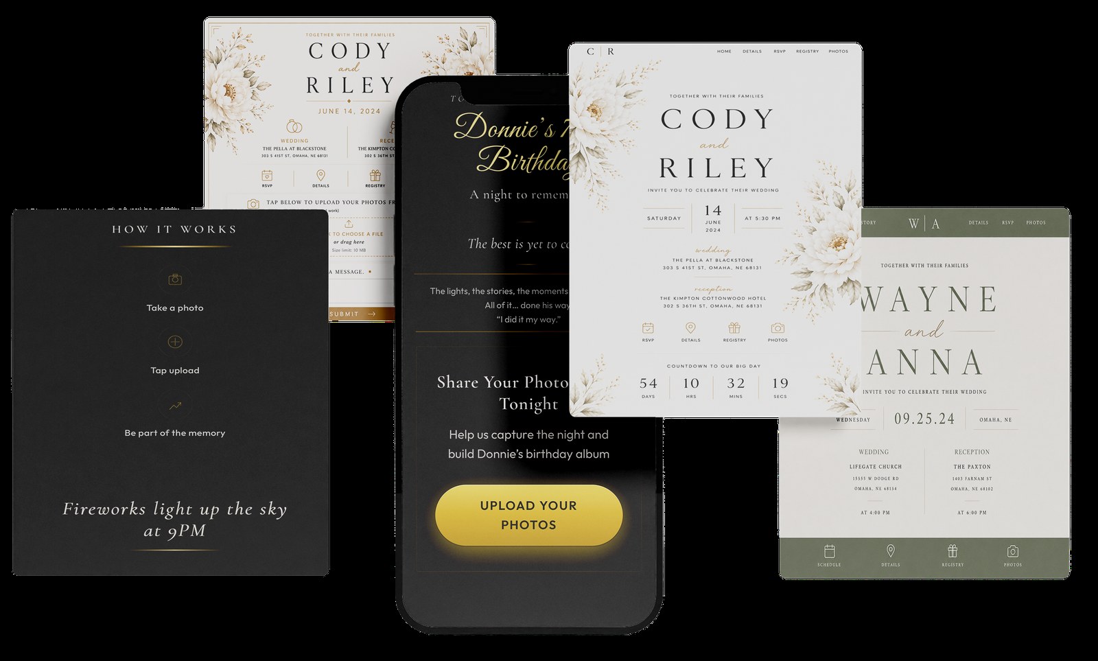 Event invitations and digital invite design